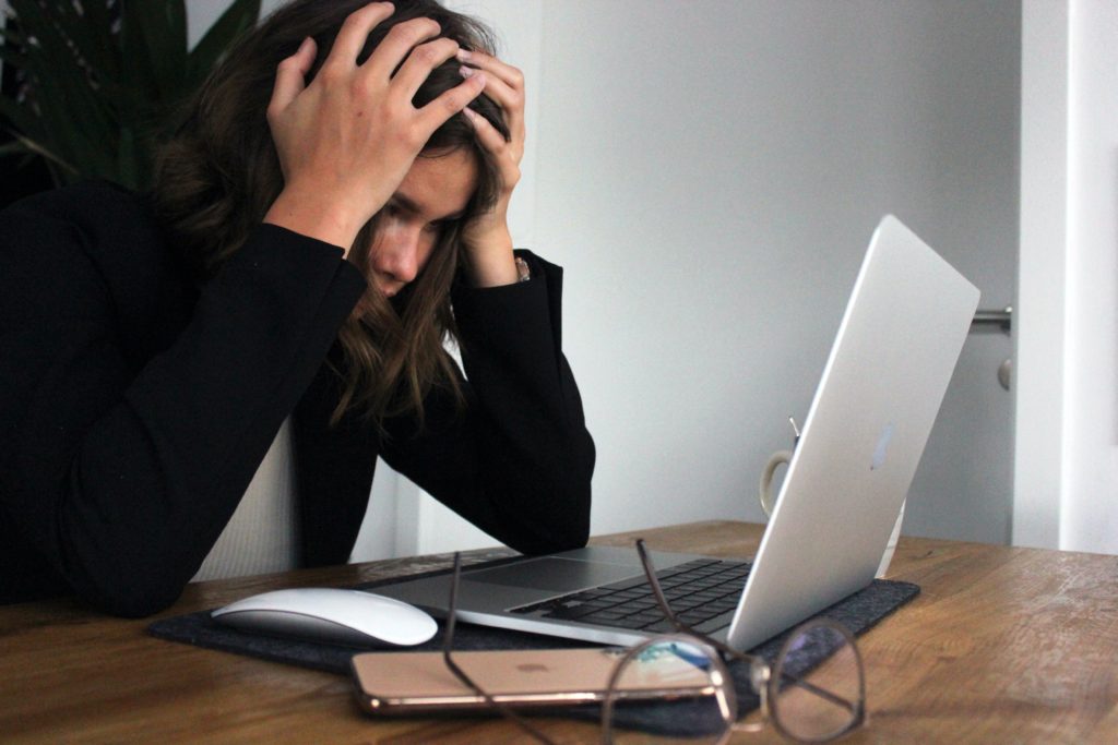 woman in negative work environment